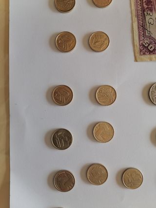  lote monedas y billetes antiguos españolas 