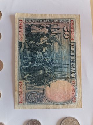  lote monedas y billetes antiguos españolas 