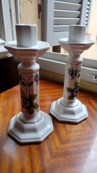 2 portacandele vintage in ceramica  R.Costa