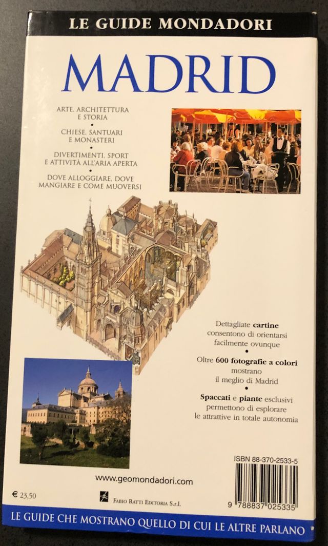 Editrice: Mondadori. Guida Turistica Madrid.