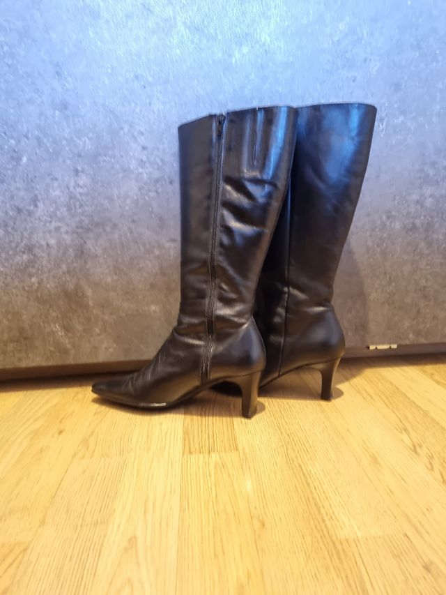 botas piel color Negro como nuevas