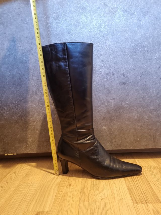 botas piel color Negro como nuevas