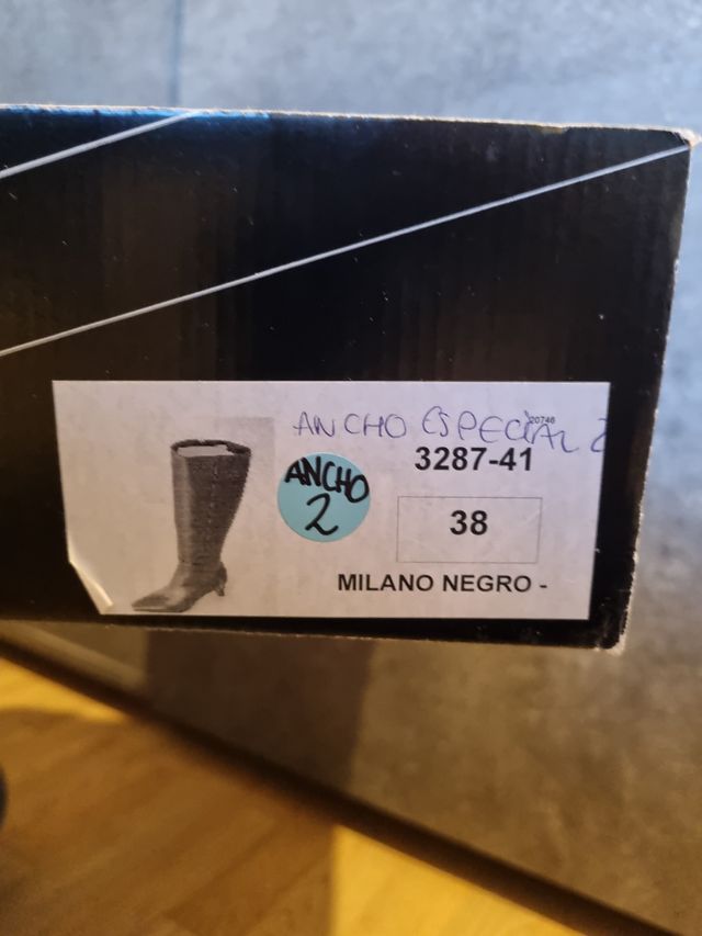 botas piel color Negro como nuevas