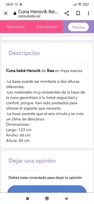 Cuna regulable+ colchón+ chichonera