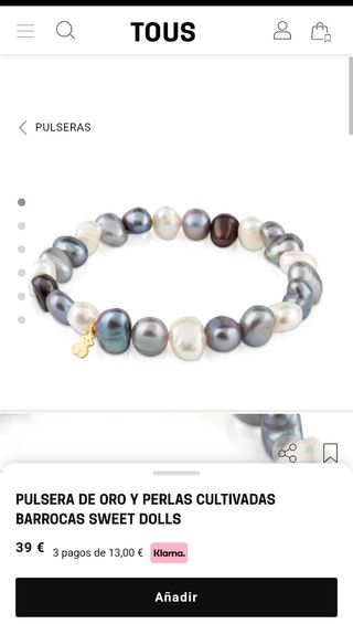 Pulsera perlas Tous
