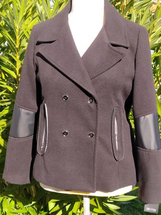 chaquetón Sra. de paño, negro