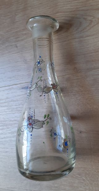 Lote de 4 licoreras, perfumeras cristal antiguas