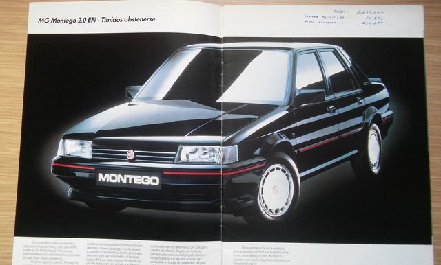 Austin Montego 1988 Catálogo Incl. Turbo EFI 224Hp