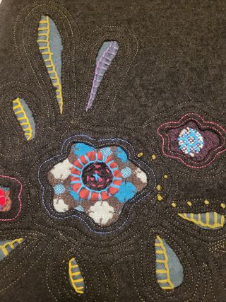 Falda negra de paño Desigual 