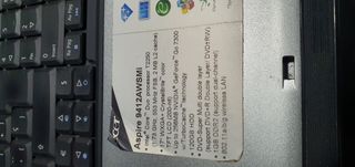 portatil Acer para piezas 