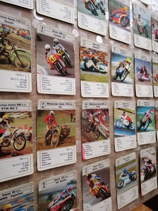 COLECCION Antiguas cartas de motos 