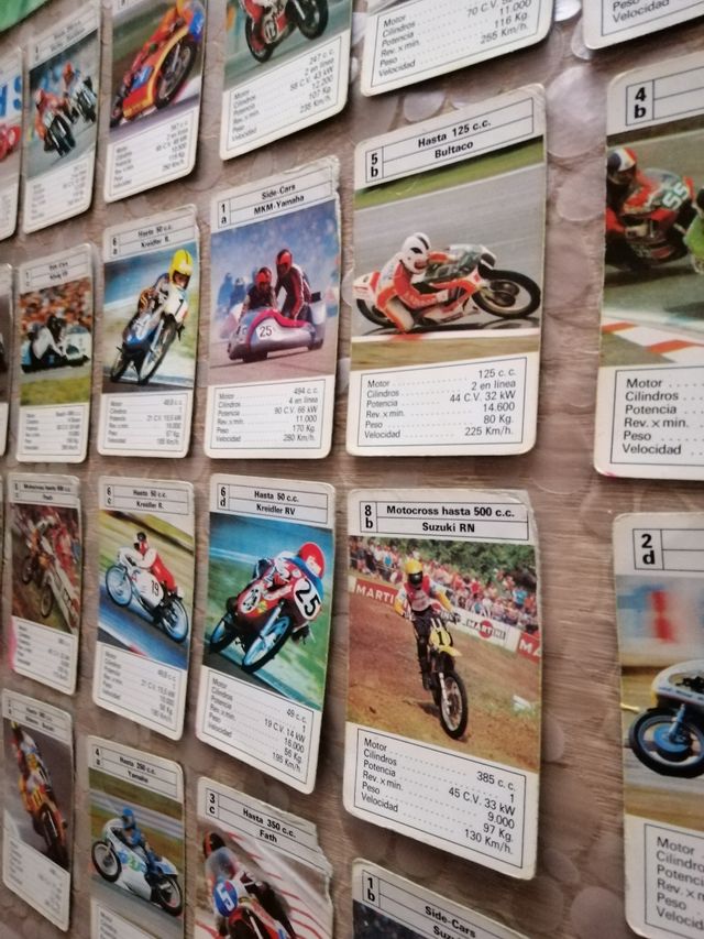 COLECCION Antiguas cartas de motos 