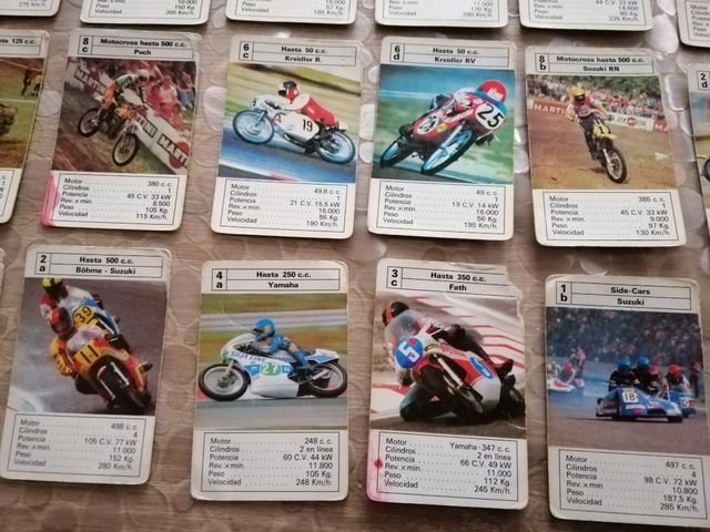 COLECCION Antiguas cartas de motos 