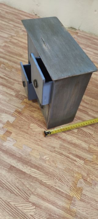 joyero de madera restaurado