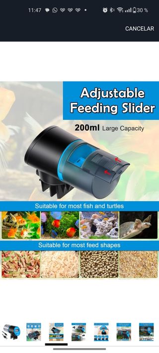 Acuario Alimentador Comedero Automatico