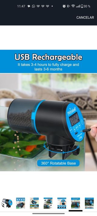 Acuario Alimentador Comedero Automatico