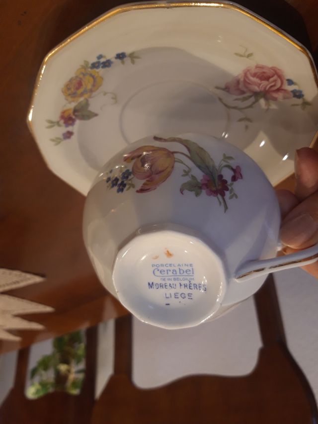 Set servicio de té porcelana Belga