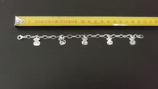 Pulsera ositos de plata 925 mls 