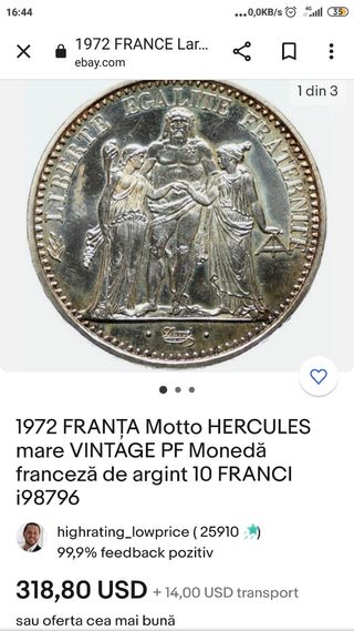 10 FRANCS 1972 -HERCULES
