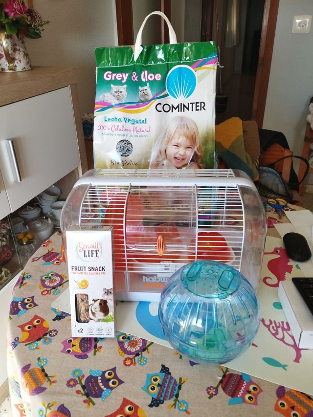 Jaula hámster habritail + accesorios