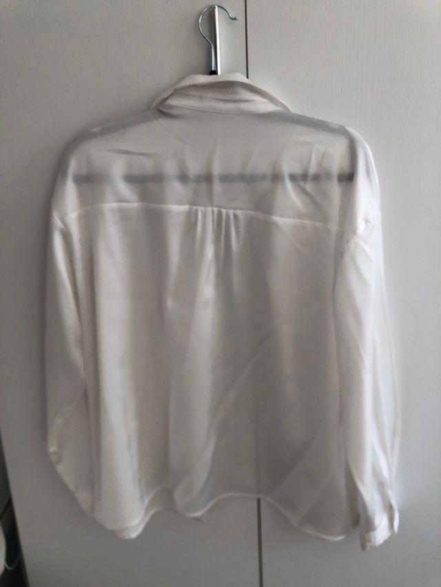 Camicia bianca satinata