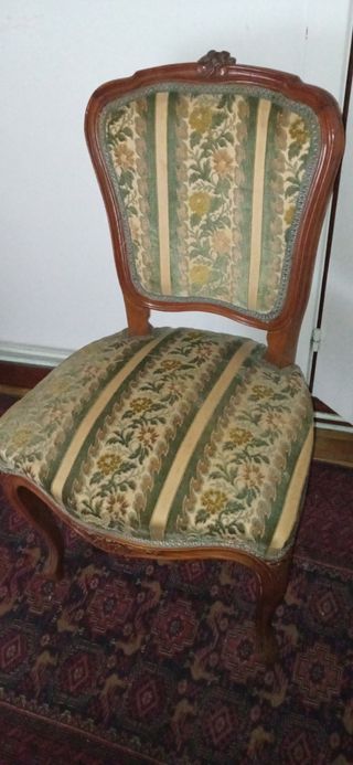 Butaca madera tapizada