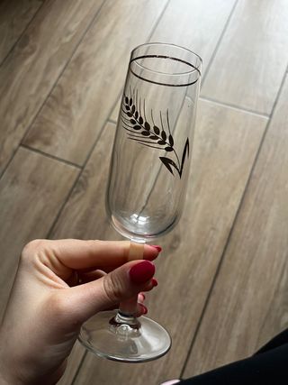 Set bicchieri (6)con spiga in cristallo