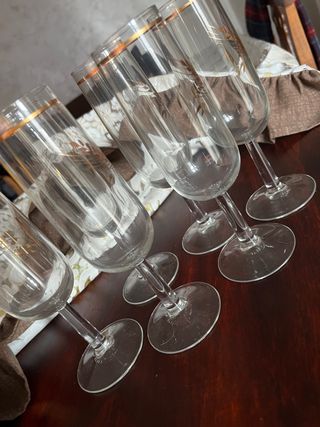 Set bicchieri (6)con spiga in cristallo