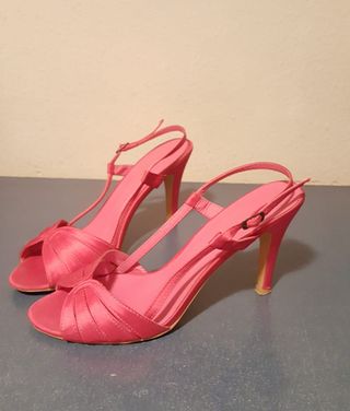 sandalias fucsia