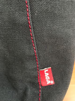 Bolsa de cuero y loneta de la marca Laga 