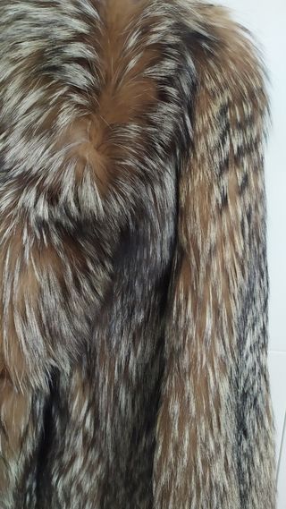 Abrigo de piel de zorro
