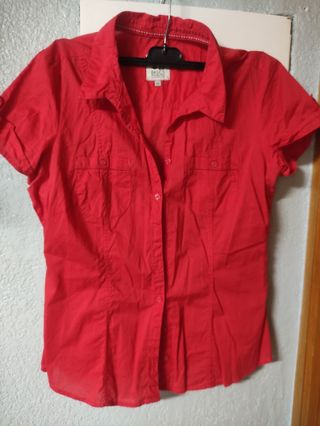 camisa roja talla XXL clockhouse