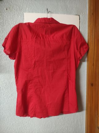 camisa roja talla XXL clockhouse
