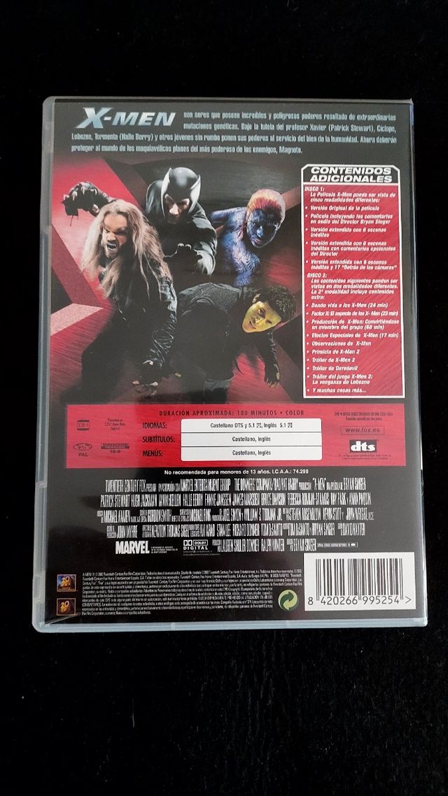 Pack X-men 1.5 y x-men 2 en DVD
