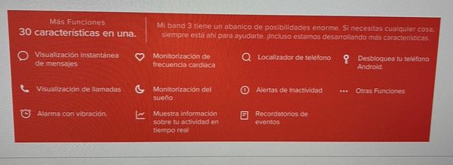Xiaomi Mi band 3, sumergible 50m.