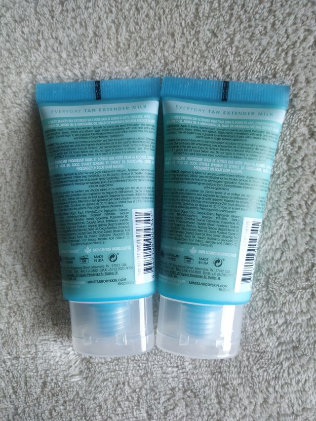 Leches bronceadoras MineTan cosmética belleza