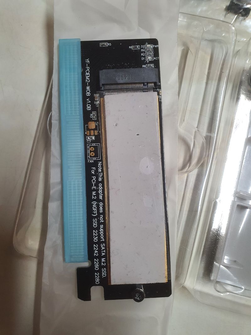 Adaptador PCIe NVMe M2 sata hdd afbeelding 2
