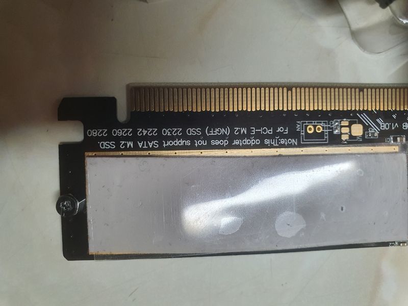 Adaptador PCIe NVMe M2 sata hdd afbeelding 6