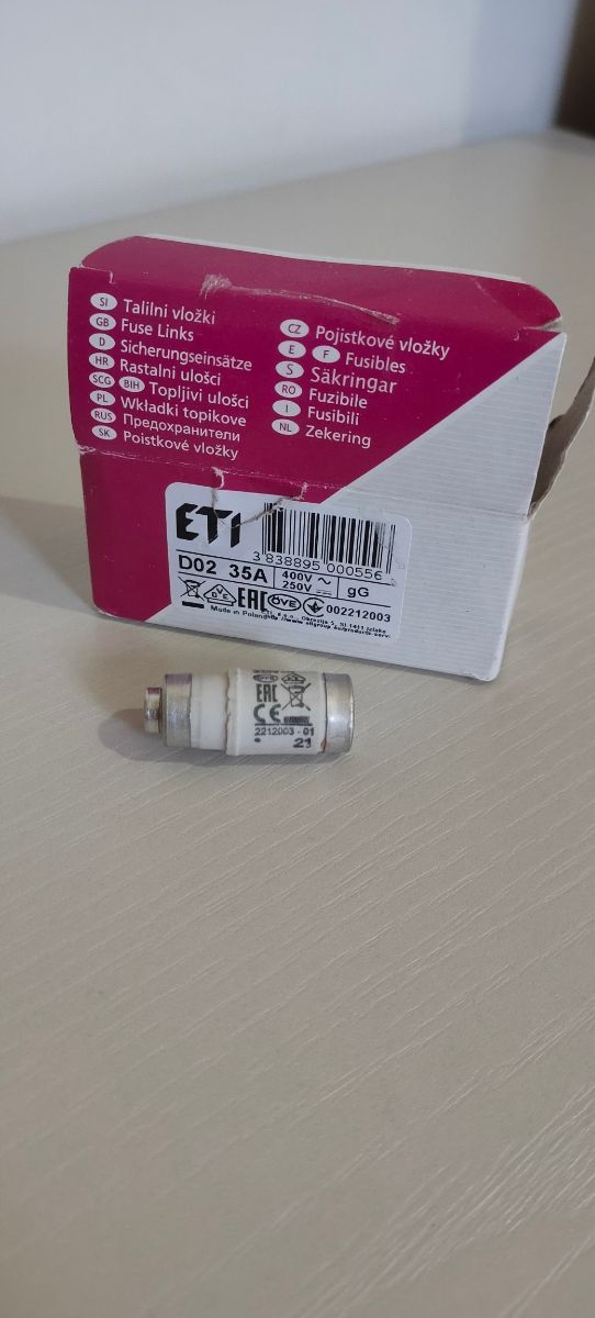 Fusibili Tipo Ritardato D02/E18 35A