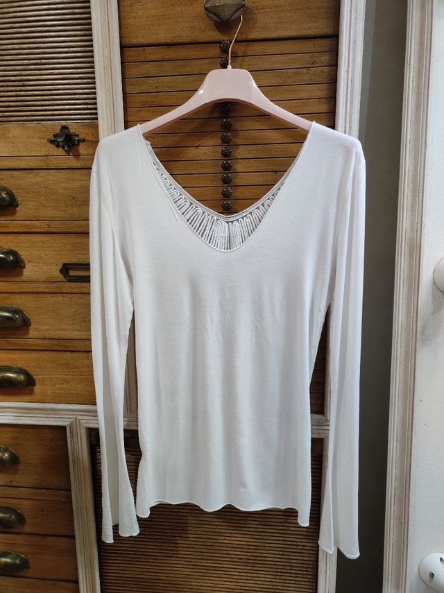 camiseta manga evasé