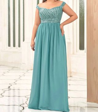 Vestido de fiesta turqueza talla XL