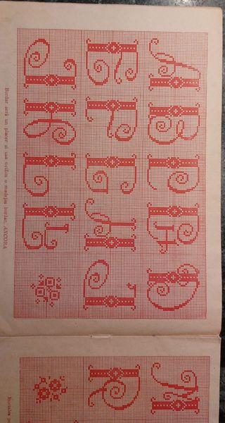 Nº 117.- Álbum punto cruz, letras bordada, estampa