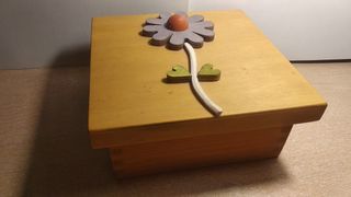 Caja almacenaje de madera 14x14