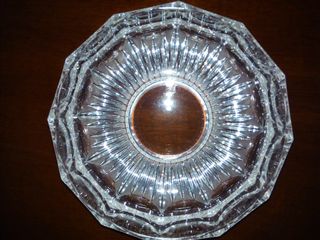 centro mesa cristal y plata