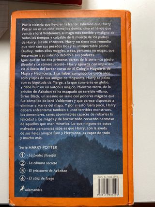Libro Harry Potter y el prisionero de Azkaban