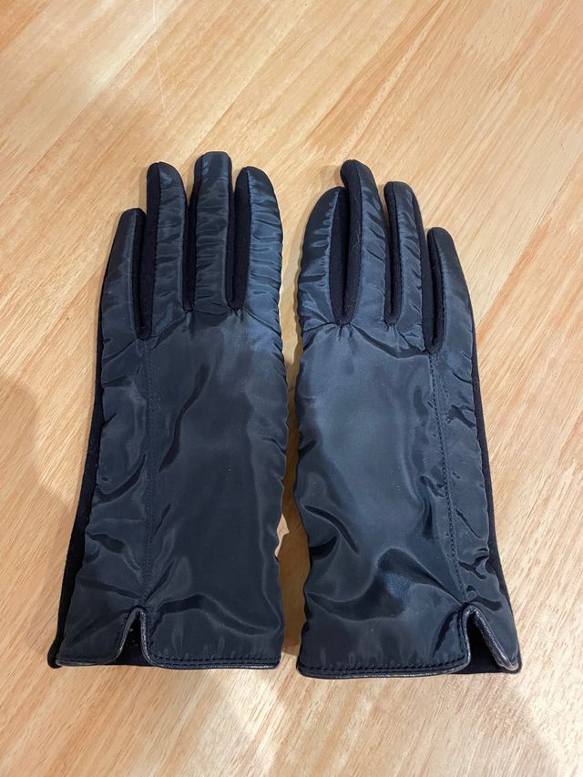 Luvas azuis femininas - lã S-M