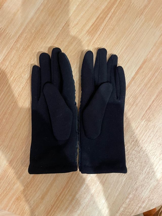 Luvas azuis femininas - lã S-M