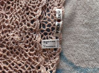 Blusa Calada Dorada. Punto Roma. Talla P