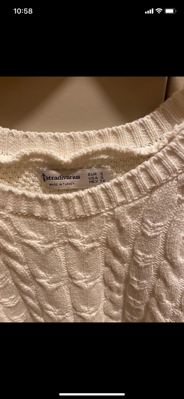 Maglioncino corto bianco Stradivarius