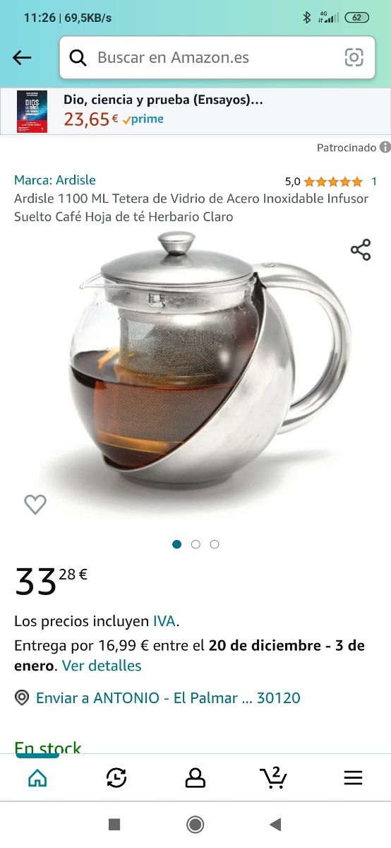 Tetera calentador agua inoxidable